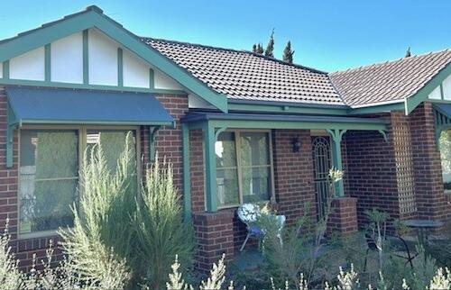 Exterior painting of fascia and gables at a unit in Highton by